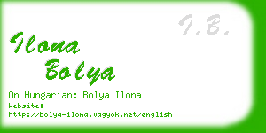 ilona bolya business card